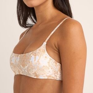 RHYTHM Jean Paisley Crop Top Vintage White